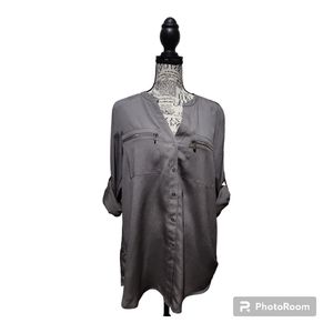 Calvin Klein Dress Blouse, Grey, NWT